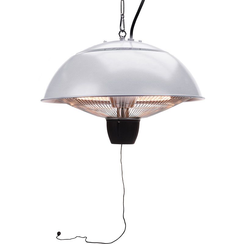 Terrasverwarmer hangend 1500W zilver Terrasverwarmer hangend 1500W zilver