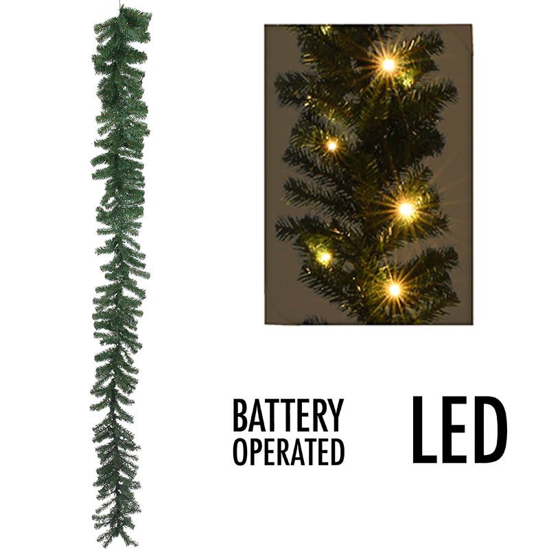 Guirlande met 35 LED's - 270 cm - met timer - werkt op batterijen Guirlande met 35 LED's - 270 cm - met timer - werkt op batterijen