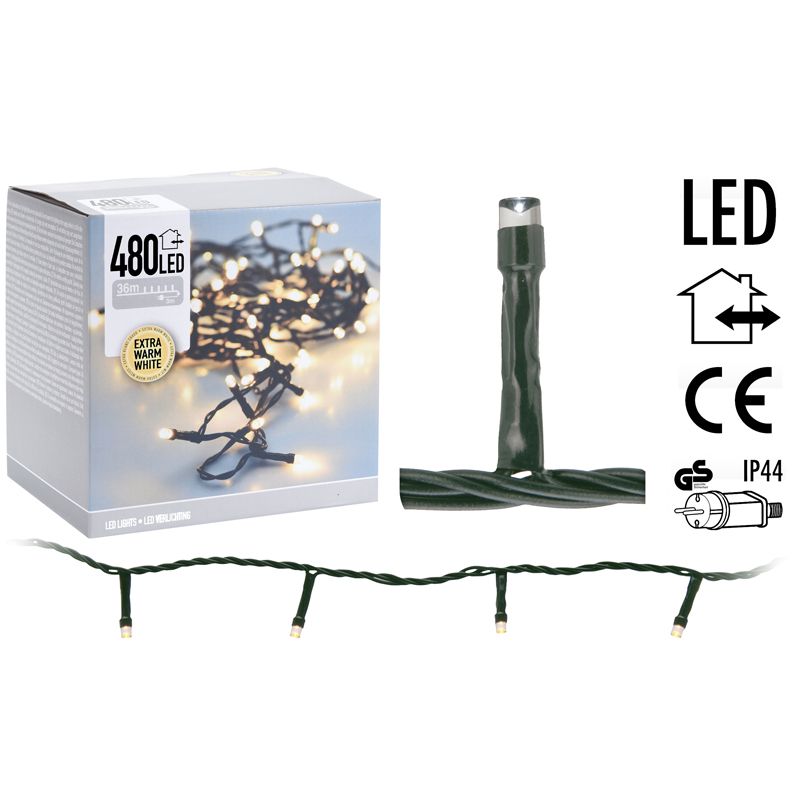 LED-verlichting - 480 LED's - 36 meter - extra warm wit LED-verlichting - 480 LED's - 36 meter - extra warm wit - Afbeelding 2