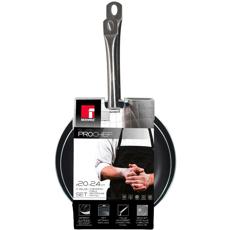 Bergner ProChef Platinum koekenpannenset - 2-delig Bergner ProChef Platinum koekenpannenset - 2-delig - Afbeelding 2