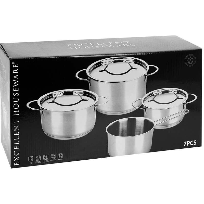 Pannenset RVS - 7 delig Pannenset RVS - 7 delig - Afbeelding 2