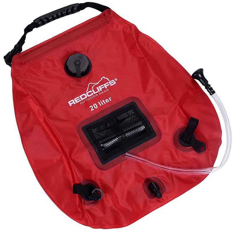 Campingdouche met thermometer - 20 liter - rood Campingdouche met thermometer - 20 liter - rood